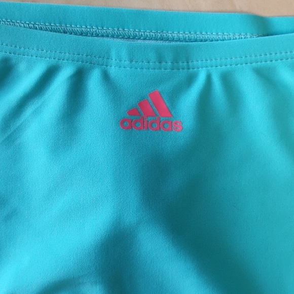 Adidas HIgh Waist Hipster Bikini Bottom Aqua 1X - Picture 9 of 12